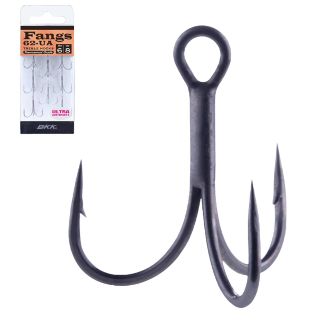 The BKK Fangs 62 UA is a highly versatile treble hook specifically developed for saltwater applications.