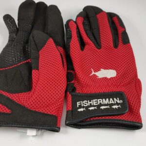 FISHERMAN 3D Fishing Gloves - Rouge