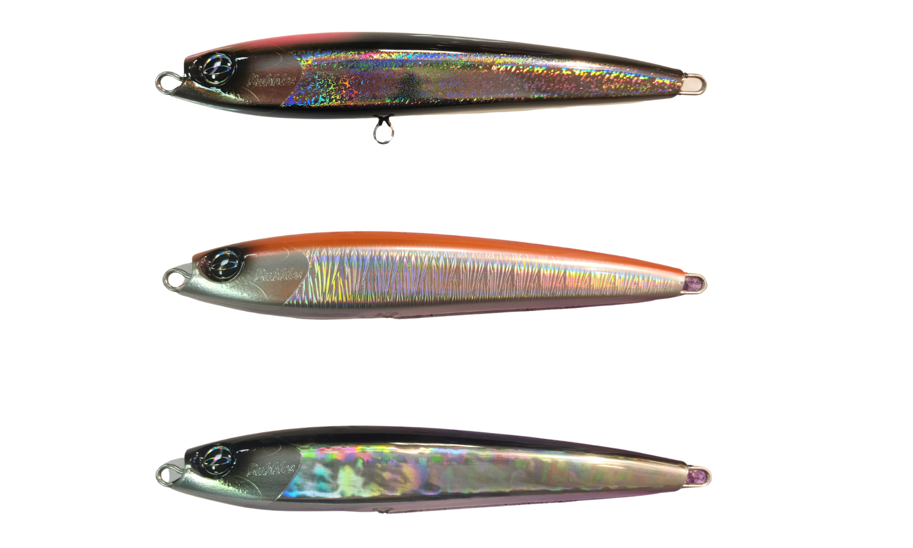 The D-CLAW Bubbles 190 is a floating stickbait designed for saltwater fishing, particularly for targeting yellowtail amberjack, GT (giant trevally), and bluefish.