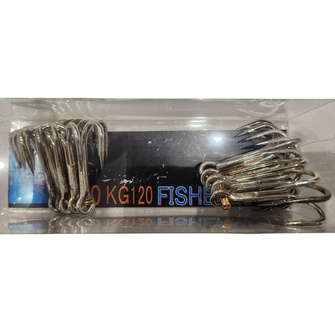 FISHERMAN TREBLE HOOK KG120 6/0 - 10pcs