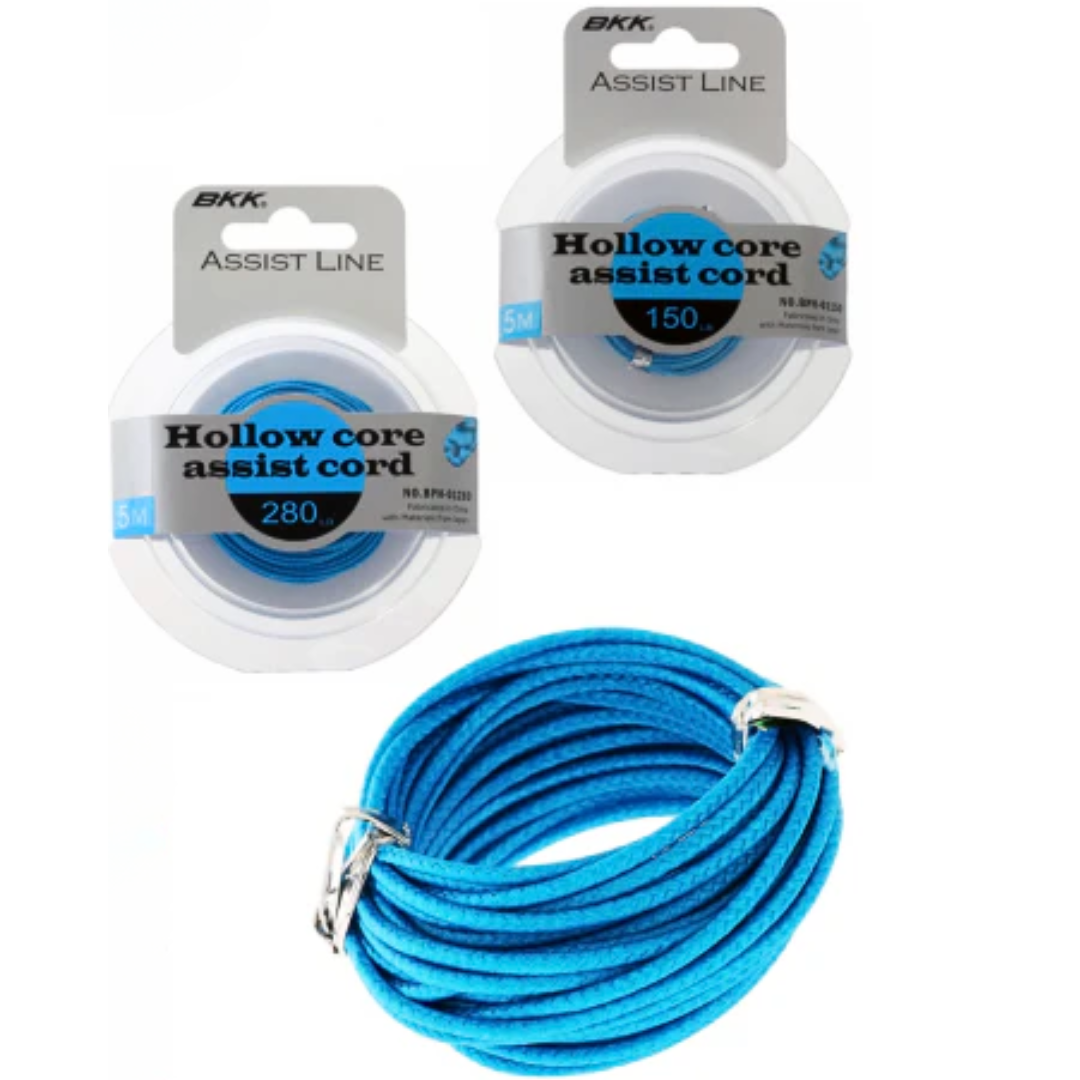 Developed specifically for slow jigging applications, BKK Fluoro Core Assist Cord features a fluoro core that increases the overall stiffness of the braid, not only minimising tangling but also greatly improving hook penetration.